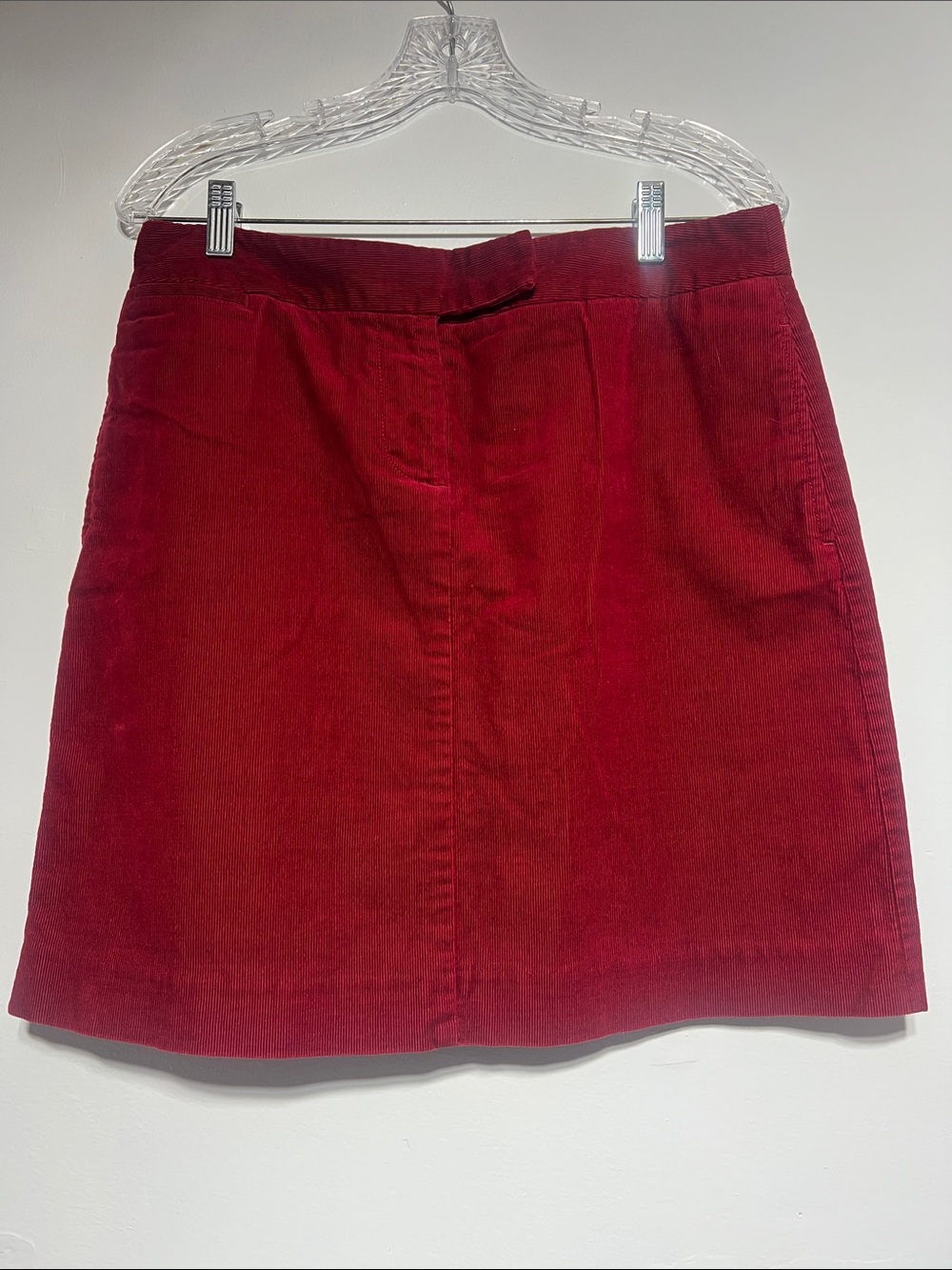 Harold's Deep Red Corduroy Mini Skirt